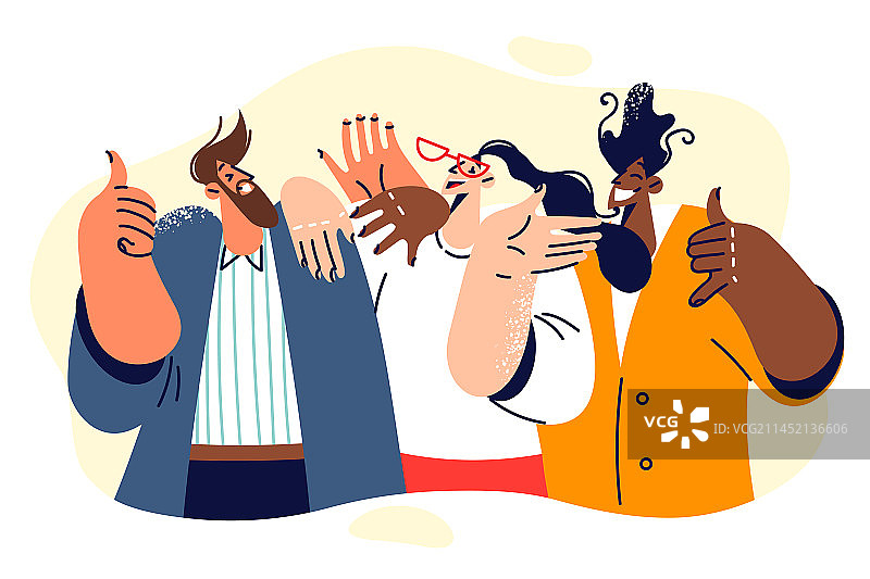 快乐的潮人展示积极向上的一面图片素材