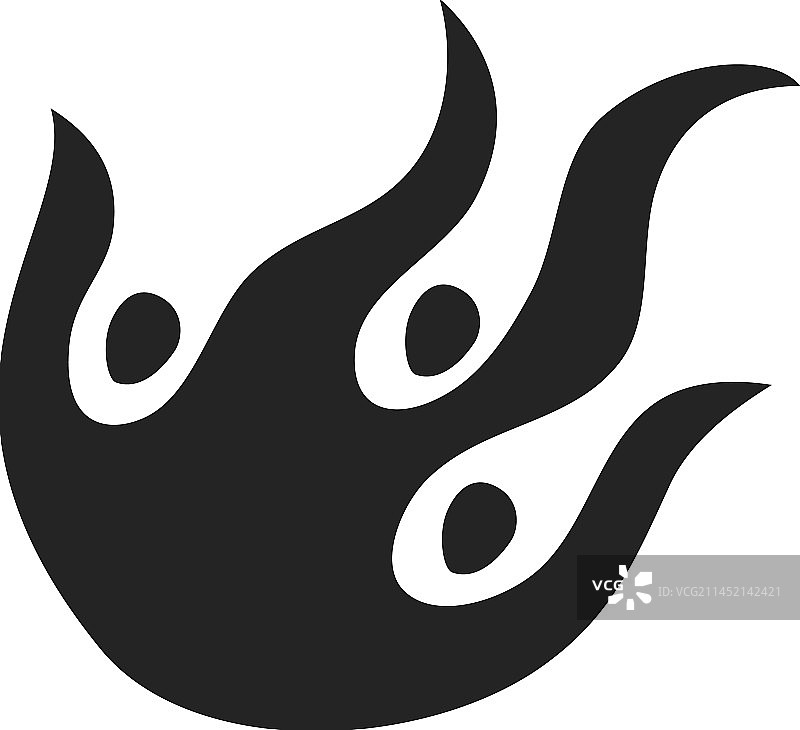 自由人群火焰标志模板图标品牌图片素材