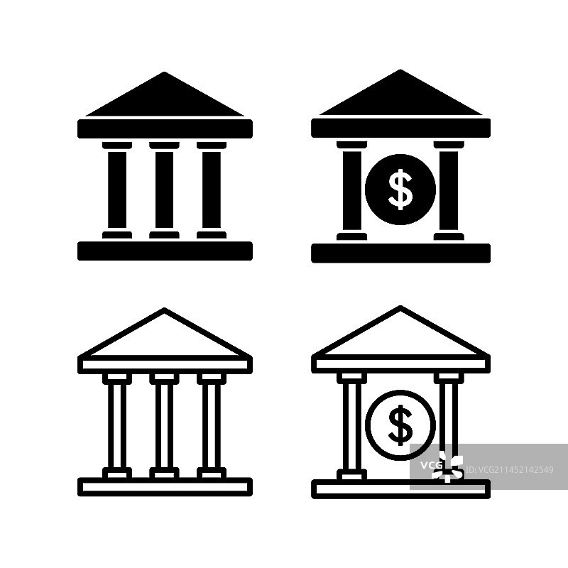 银行图标符号图片素材