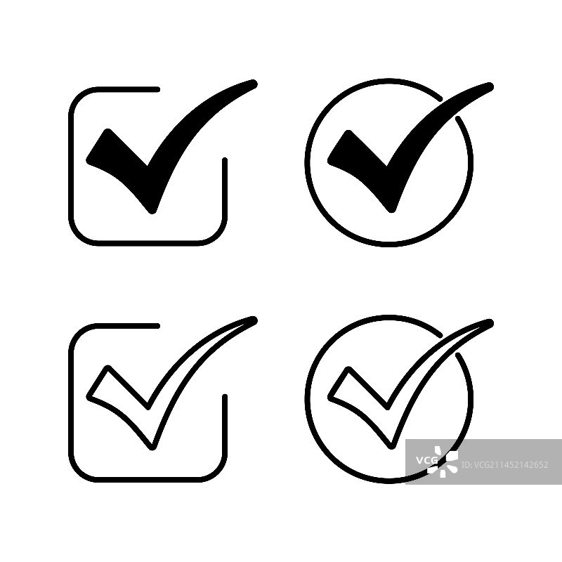 选中标记图标清单按钮图标图片素材