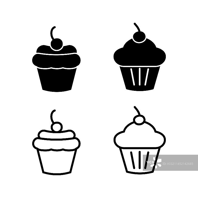 纸杯蛋糕图标图片素材