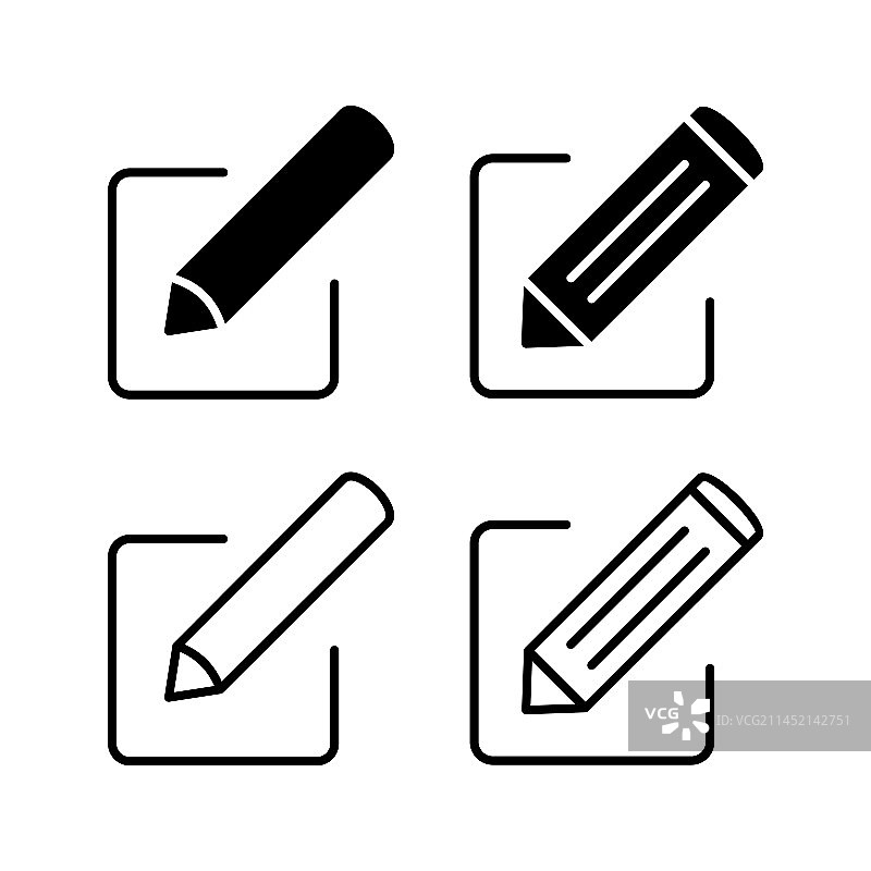 编辑文档符号铅笔图标图片素材