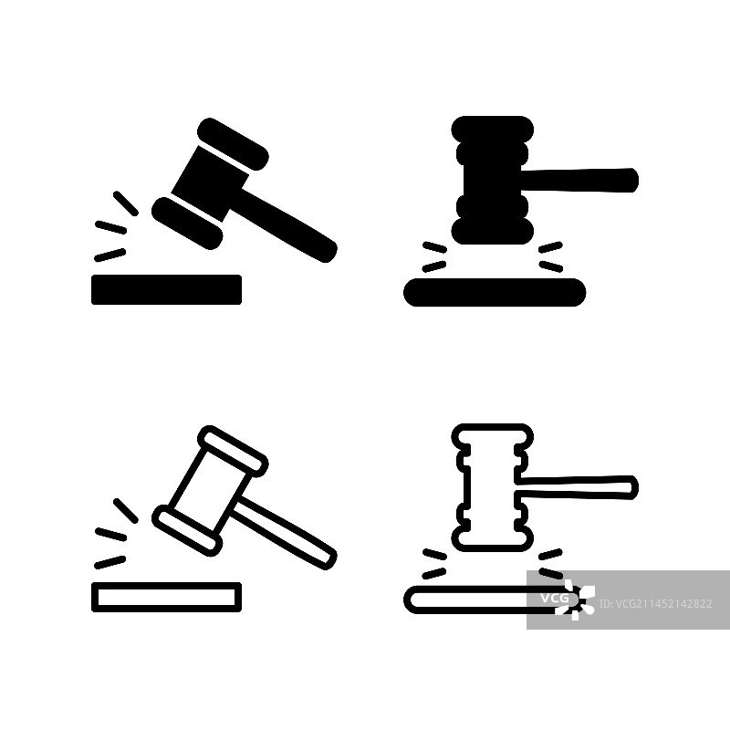 法槌图标，法官拍卖锤图片素材