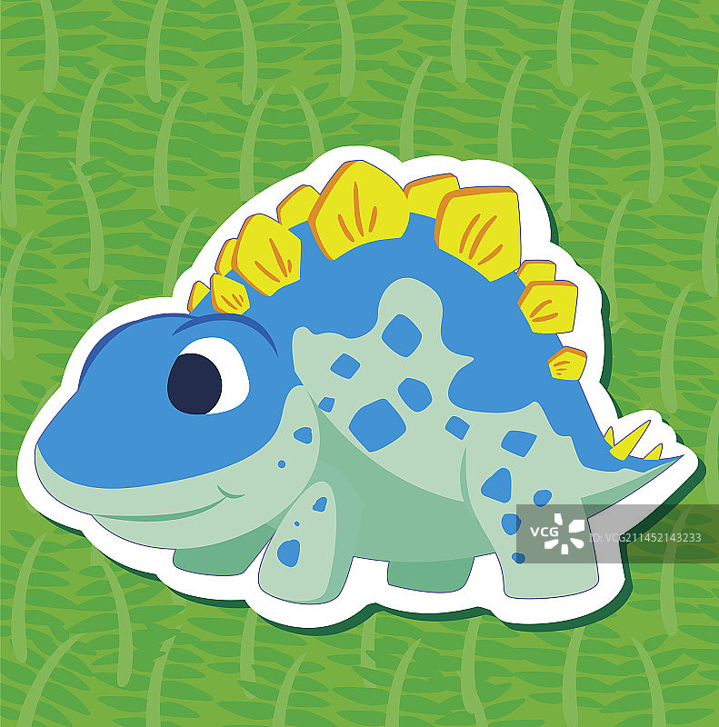 可爱恐龙贴纸05图片素材