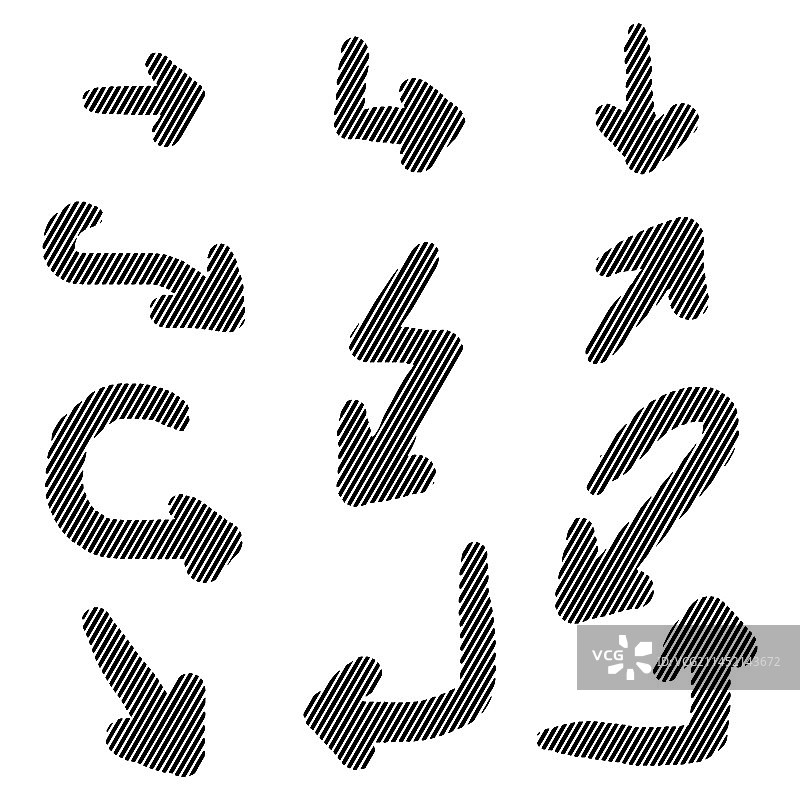 手绘箭头图标图片素材