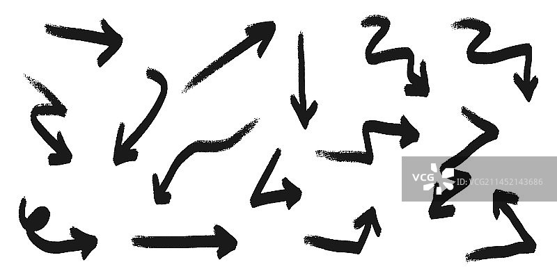 手绘箭头图标图片素材