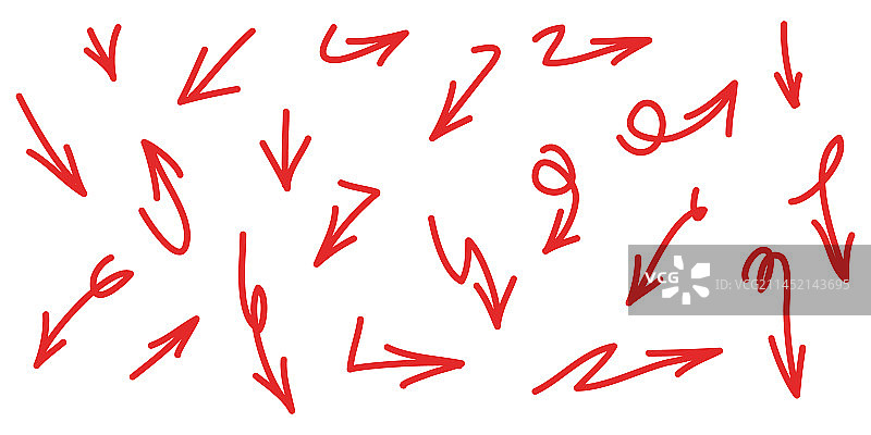 手绘箭头图标图片素材