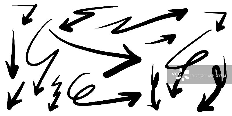 手绘箭头图标图片素材