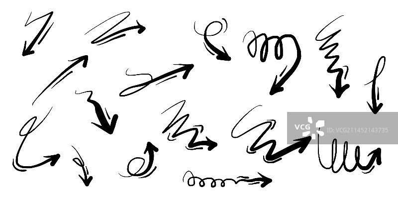 手绘箭头图标图片素材