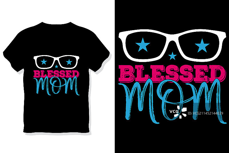 母亲节T恤或妈妈排版T恤图片素材