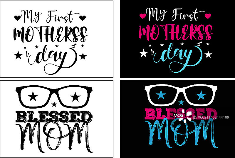 母亲节T恤或妈妈排版T恤图片素材