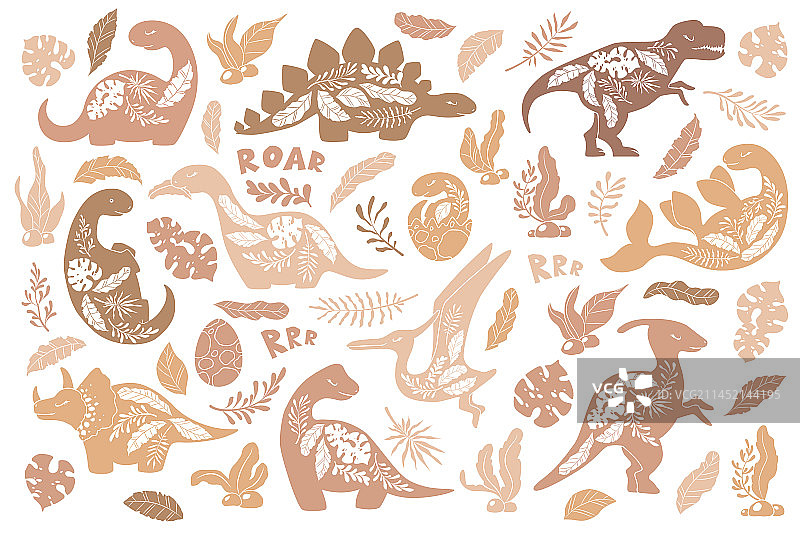 可爱的卡通恐龙宝宝图片素材