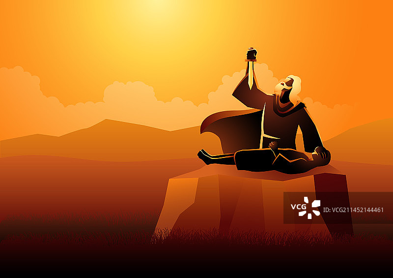 亚伯拉罕献祭他的儿子图片素材