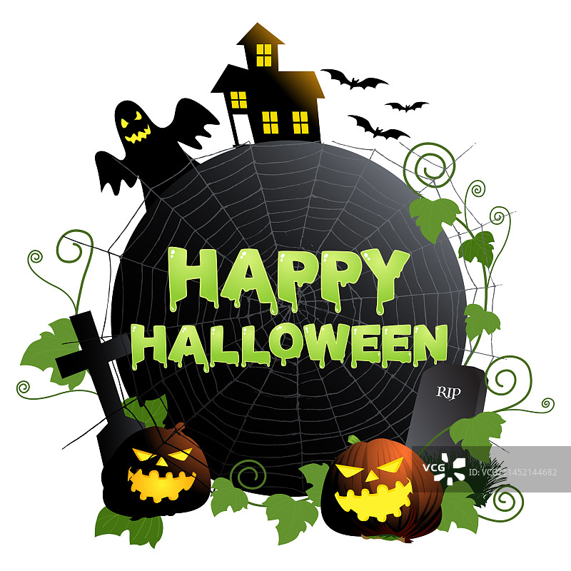 万圣节快乐标志或banner图片素材