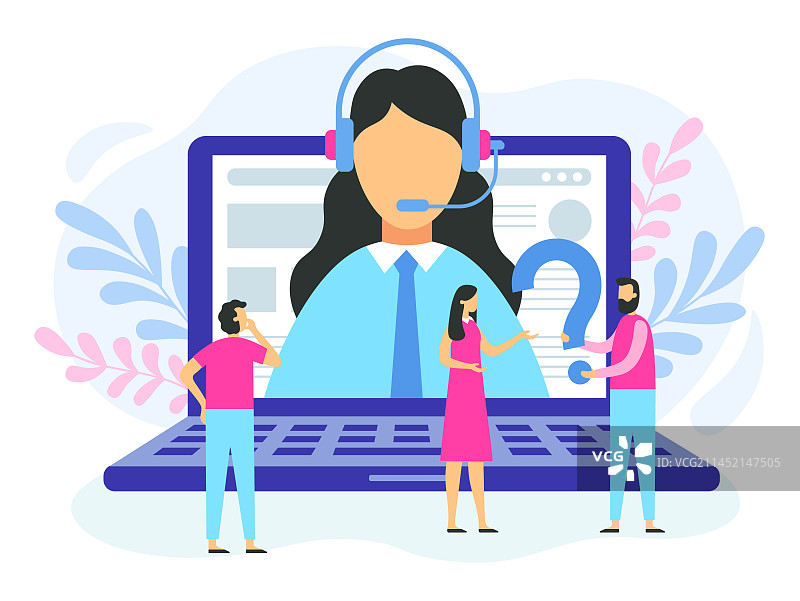 技术支持女性热线客服24小时图片素材