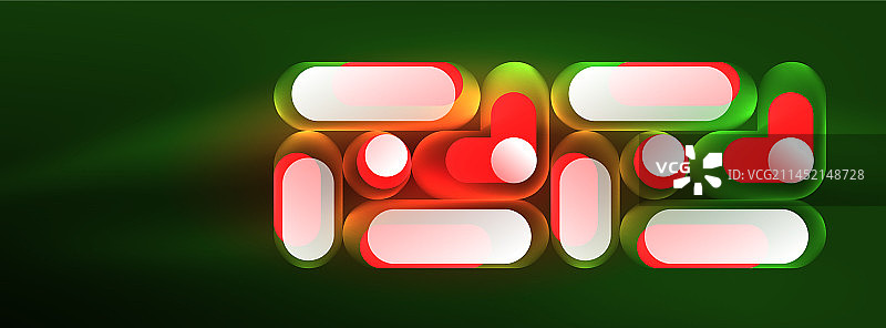 霓虹圆抽象背景模板图片素材