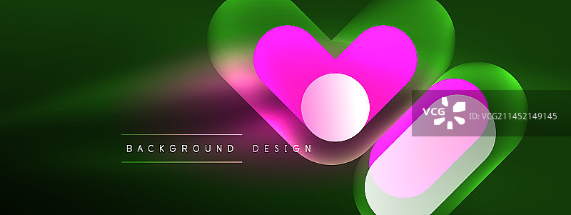 霓虹圆抽象背景模板图片素材