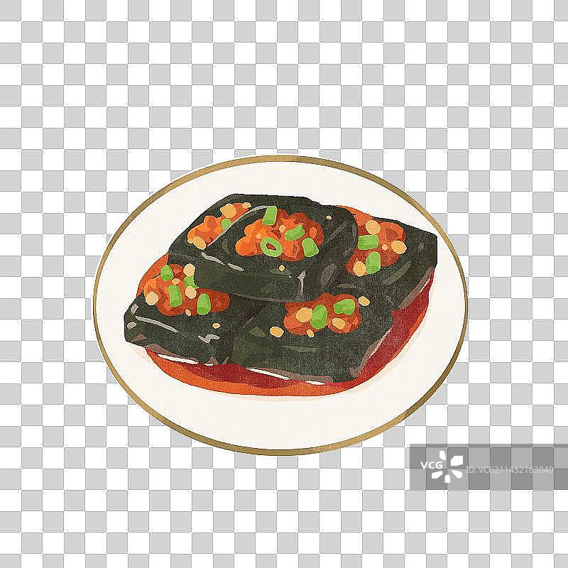 卡通湖南湘菜长沙臭豆腐插画图片素材