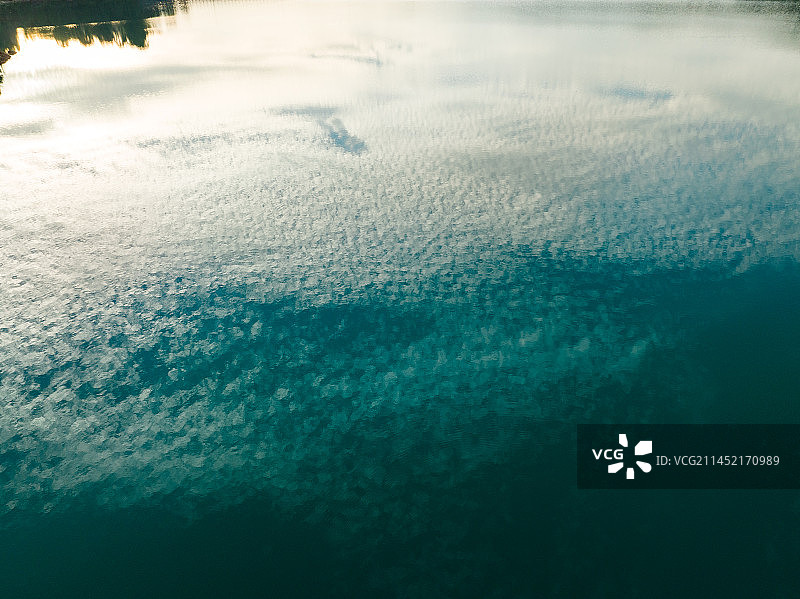 广东珠海斗门金台寺水库航拍图片素材