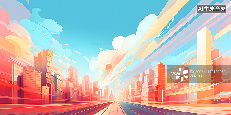 【AI数字艺术】城市交通图片素材