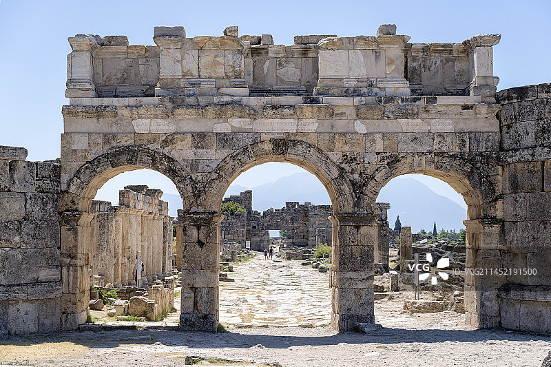 棉花堡希拉波利斯古城遗址图片素材