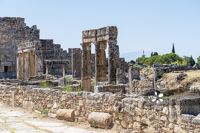 棉花堡希拉波利斯古城遗址图片素材