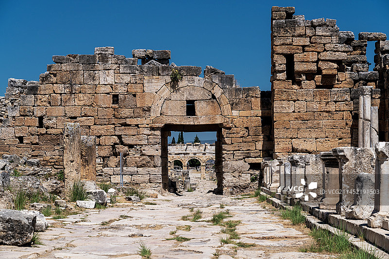 棉花堡希拉波利斯古城遗址图片素材