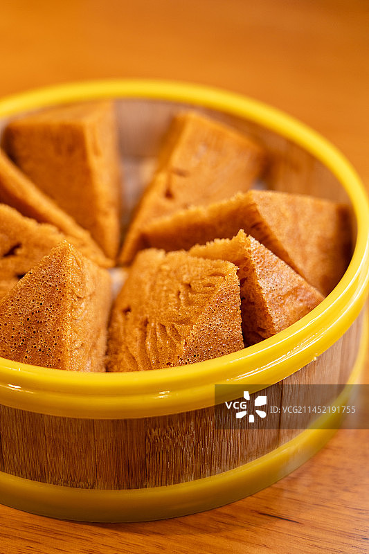 粤式茶楼点心 马拉糕图片素材