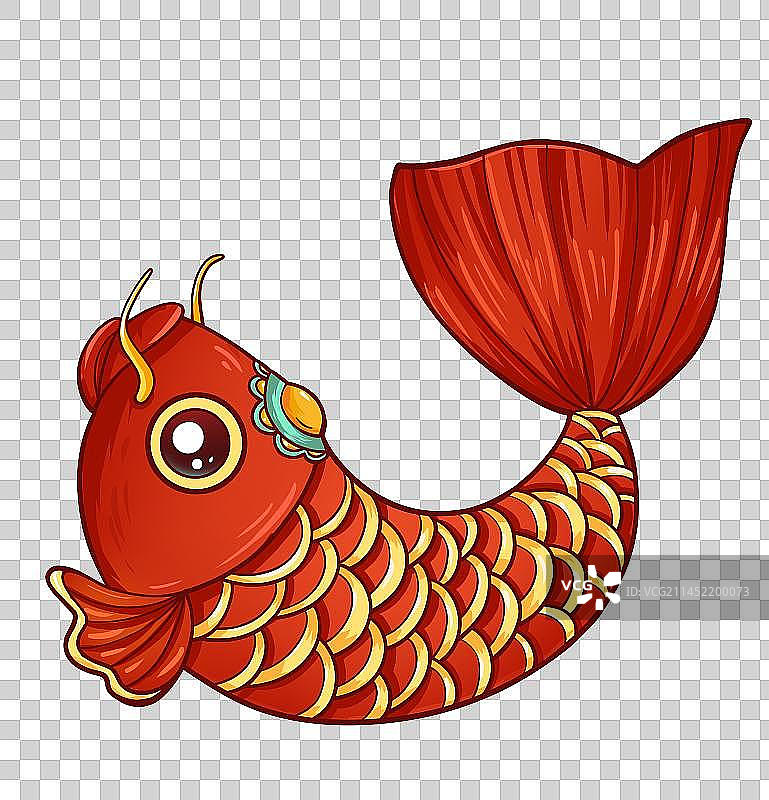 国潮鲤鱼免抠元素图片素材