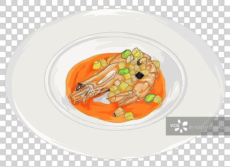 干烧对虾图片素材