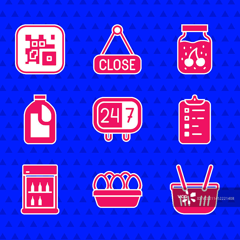 24小时制时钟、购物盒装鸡蛋套装图片素材