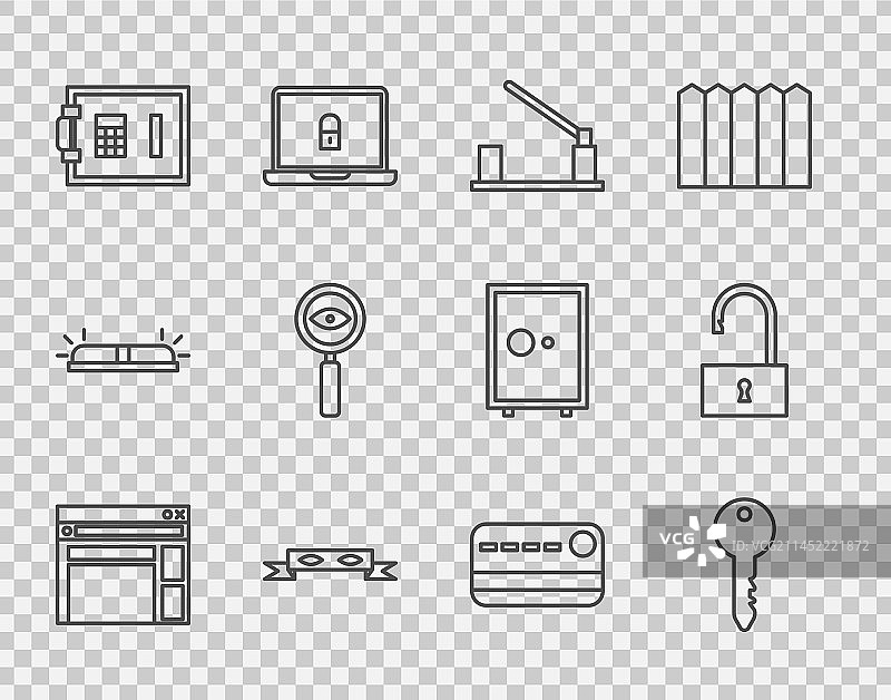 网站模板停车位钥匙线性设计图片素材