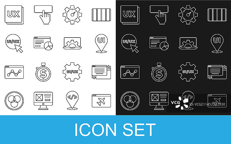 线稿网站模板UIUX设计图片素材