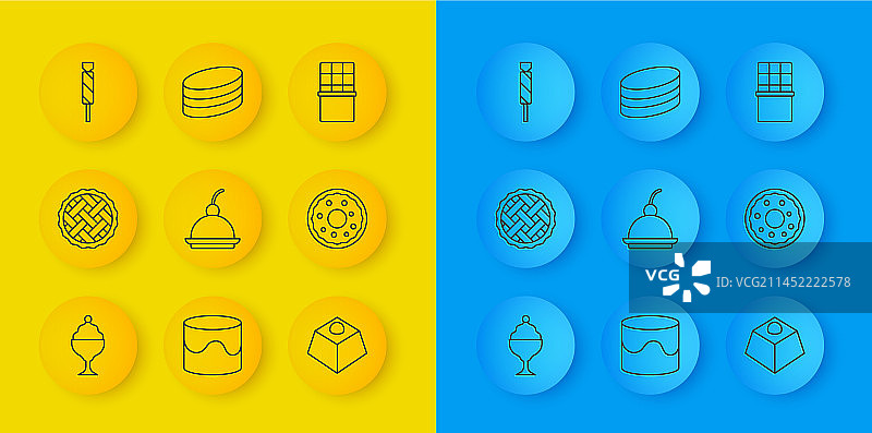 碗装冰淇淋、自制馅饼和樱桃图片素材