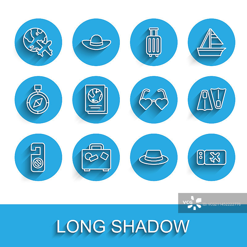 请勿打扰行李箱地球仪线条图片素材