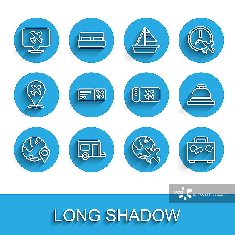 地球房车露营拖车定位线图片素材