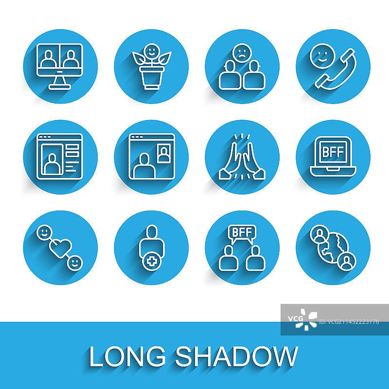 添加到朋友的浪漫关系线条图片素材