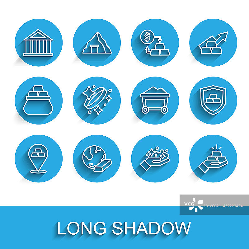 金条银行大楼矿山戒指套装图片素材