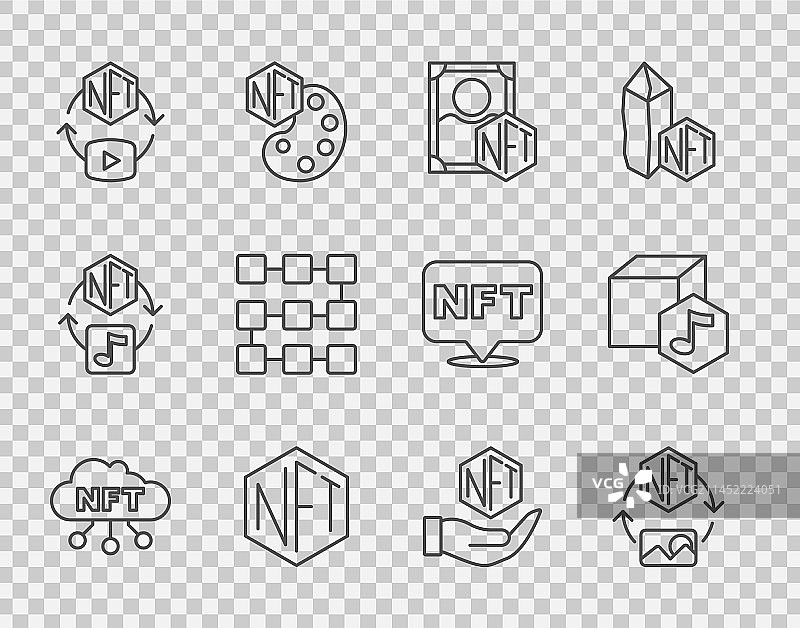 NFT云数字加密艺术区块链图片素材