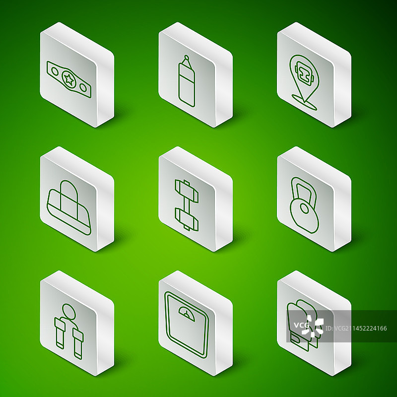 拳击手套体重秤腰带图片素材