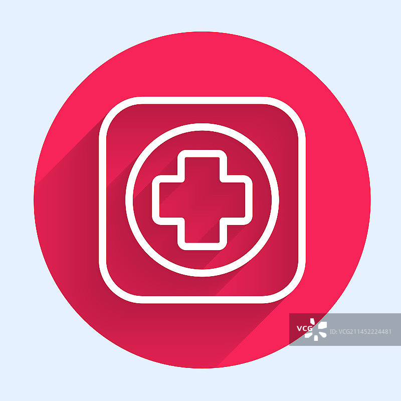 白色线条医院标志牌图标图片素材