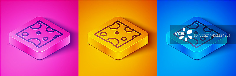 2.5D线条奶酪粉白背景图标图片素材