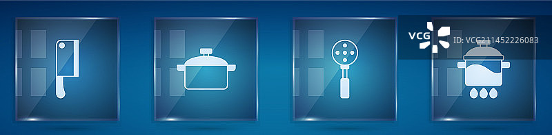 肉类切碎机烹饪锅铲套装图片素材