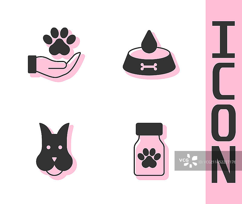 药瓶药丸与手持动物合集图片素材