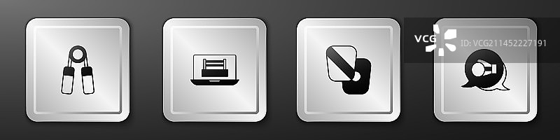 运动拉力器拳击训练套装图片素材