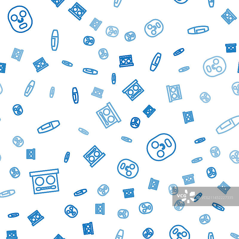 线条图案：眼影盘、面部化妆面膜图片素材