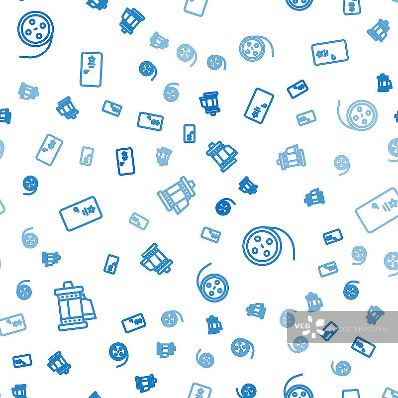 相机胶卷盒和电影胶片素材图片素材