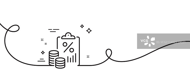 税务文件线性图标税率报告标志图片素材