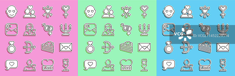 香槟酒杯与信封图片素材