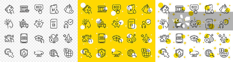 删除文件、行李车和防水轮廓图片素材